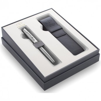 Набор PARKER SONNET GIFT 20 STAINLESS STEEL CT с перьевой ручкой и чехлом