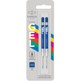 Стержень гелевый PARKER QUINK GEL Z10 M 0.7мм синие чернила блистер (2шт)